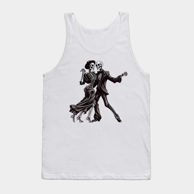 Last Dance With Death Skeletons Tank Top by Acid_rain